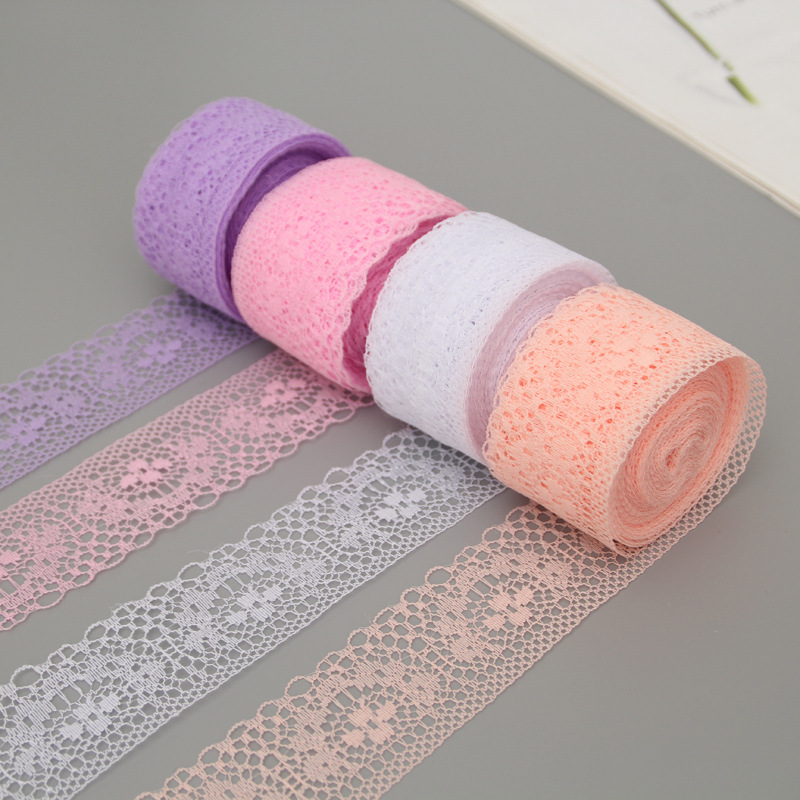 

Lace Ribbon Roll Craft Tools 4CM Width 10 Meters Per Roll Non-elastic Flower Ribon for Jewelry Clothing Underwear DIY Accessories 1221590