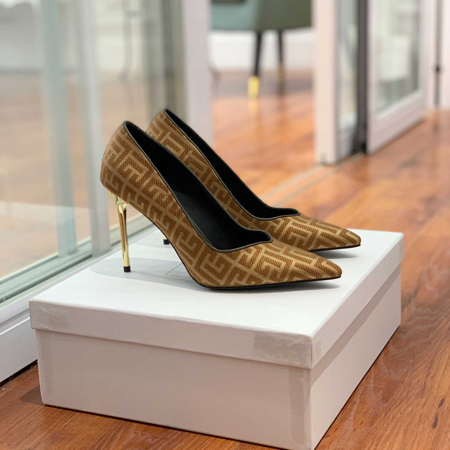 

New Shoes For Women Genuine Leather Super High Thin Heels Spring Autumn Luxury Designer Female Shoes Pumps Footwear, As shown