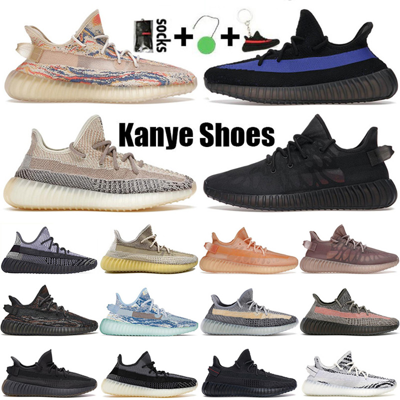 

Top Kanyes Mono Cinder Yeezreel Running Shoes Static Reflective Designer Blue Tint 3M Bone 2.0 Dazzling Blue MX Oat Tailgate Men Women Zebra Trainers Sneakers, Box