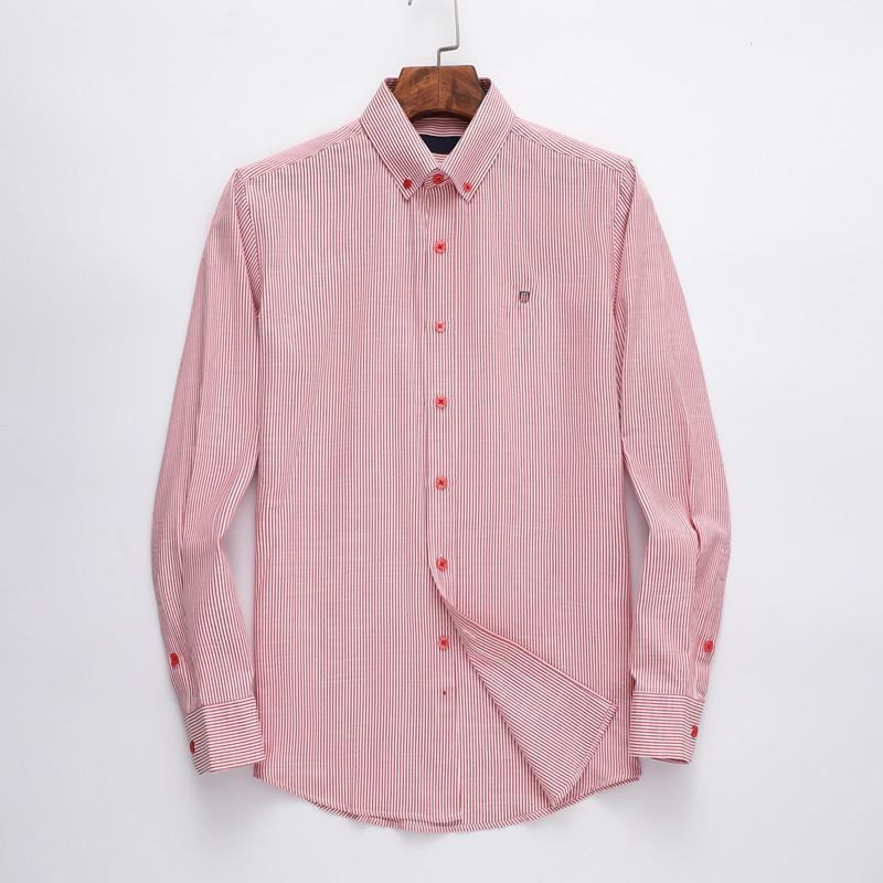 

Men's Casual Shirts Homme Gan09 High Quality 100%Cotton Camisa Masculina Men Long Sleeve Dress Fashion Hombre Chemises