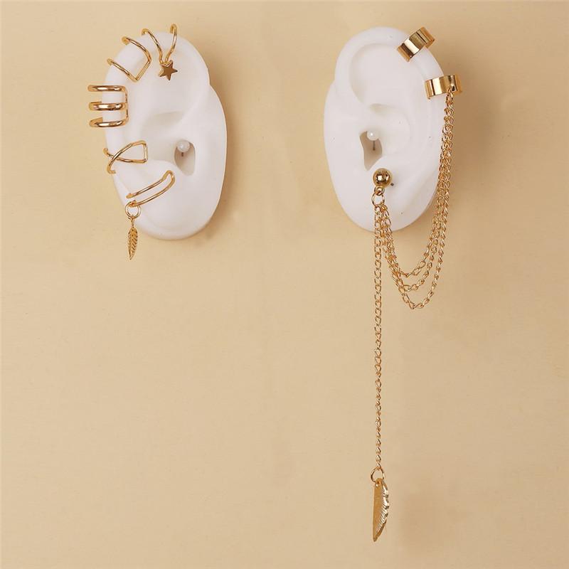 

Clip-on & Screw Back Non-Piercing Tassel Earrings Fake Cartilage Ear Cuff Holeless Clip For Women Aolly Earring Clips Female Jewelry Accesso