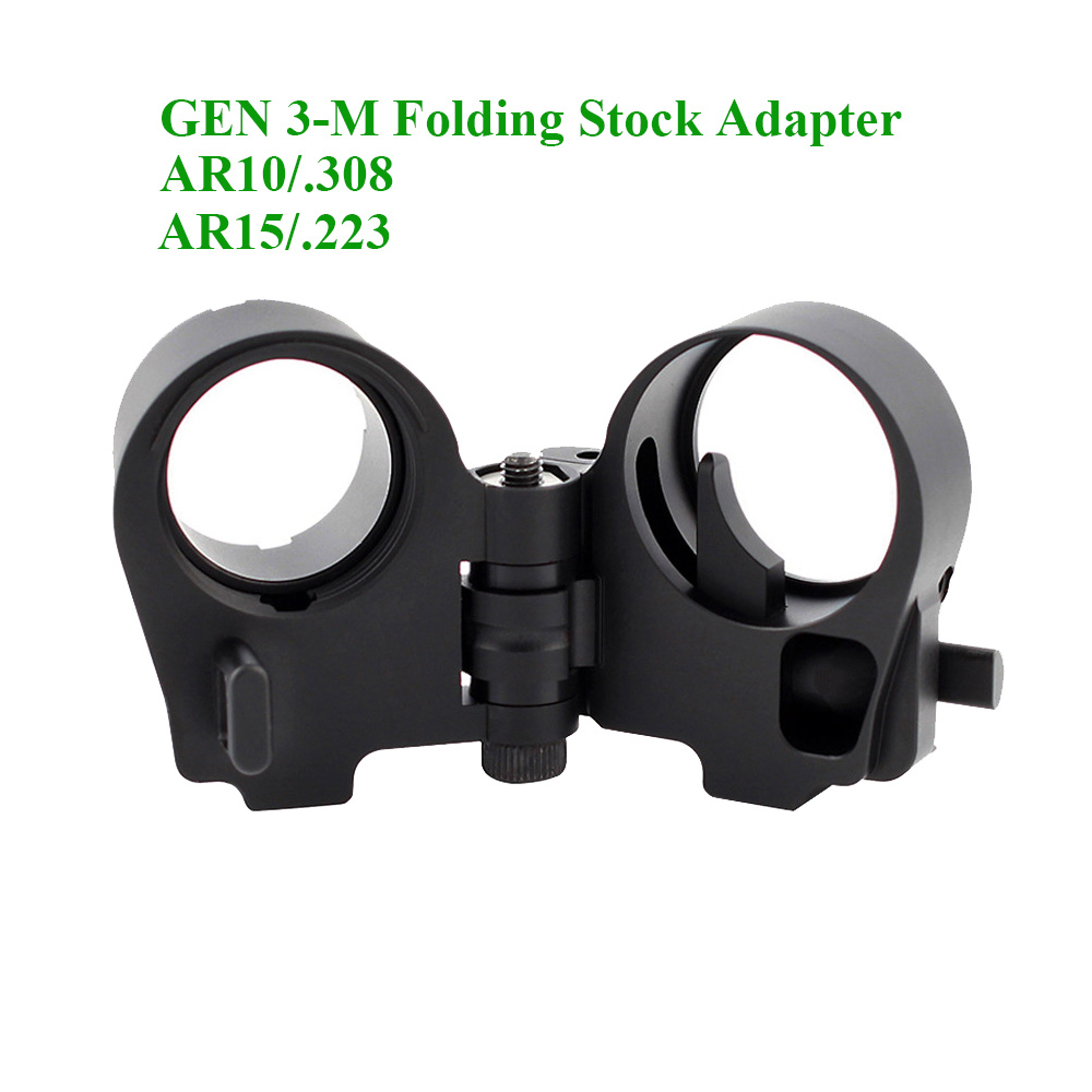 

AR Folding Stock Adapter Tactical Accessories M4 M16 Gen3-M For AR15/.223 AR10/.308 Hunting Rifle Aluminum Alloy