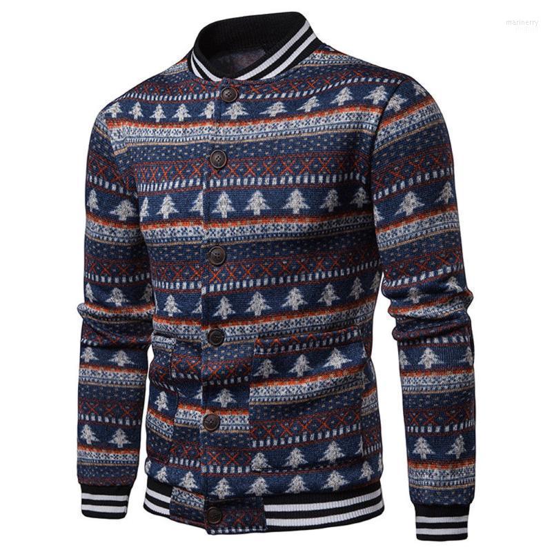

Men' Sweaters Slim Fit Coat Winter Warm Thicken Jacket Overwear Christmas Tree Decoration Sweater Mari22, Blue