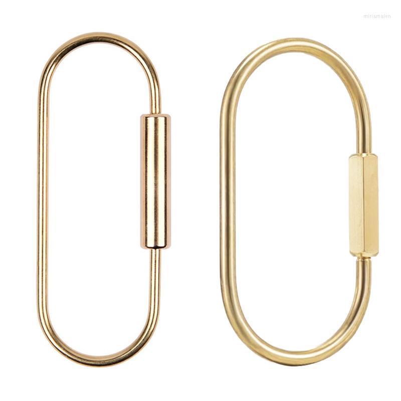 

Keychains Durable Brass Screw Lock Clip Keychain Ring Simple Style Car Miri22