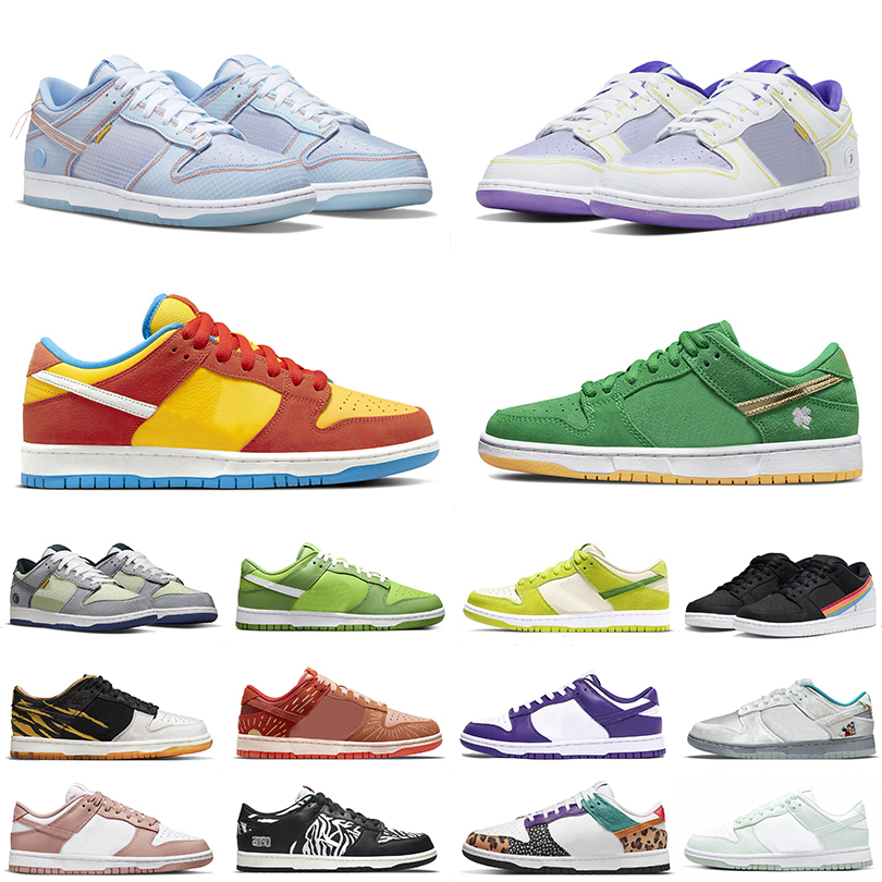 

Men Running Shoes low Union x Argon Court Purple Bart Simpson Shamrock Sour Apple Zebra Kermit Patchwork White Mint Winter Solstice Trainer Sneakers for Women and Men, Box