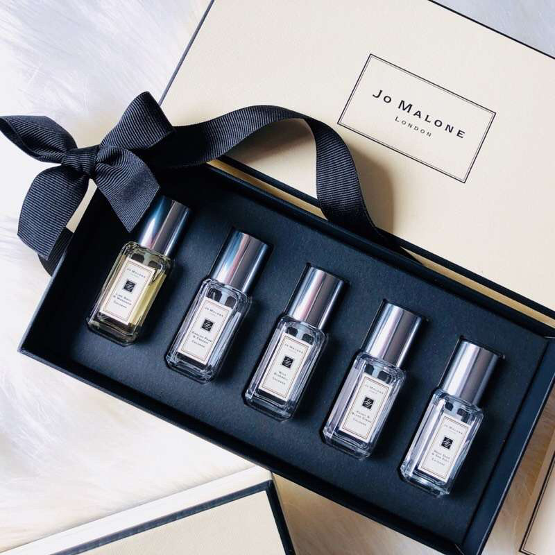 

Jo Malone London Perfume Set 9ml 5pc Gift Box English Pear Sea Salt Wild Bluebell Parfum Cologne 5 in 1 Kit Long Lasting Smell Fragrance Spray High Quality