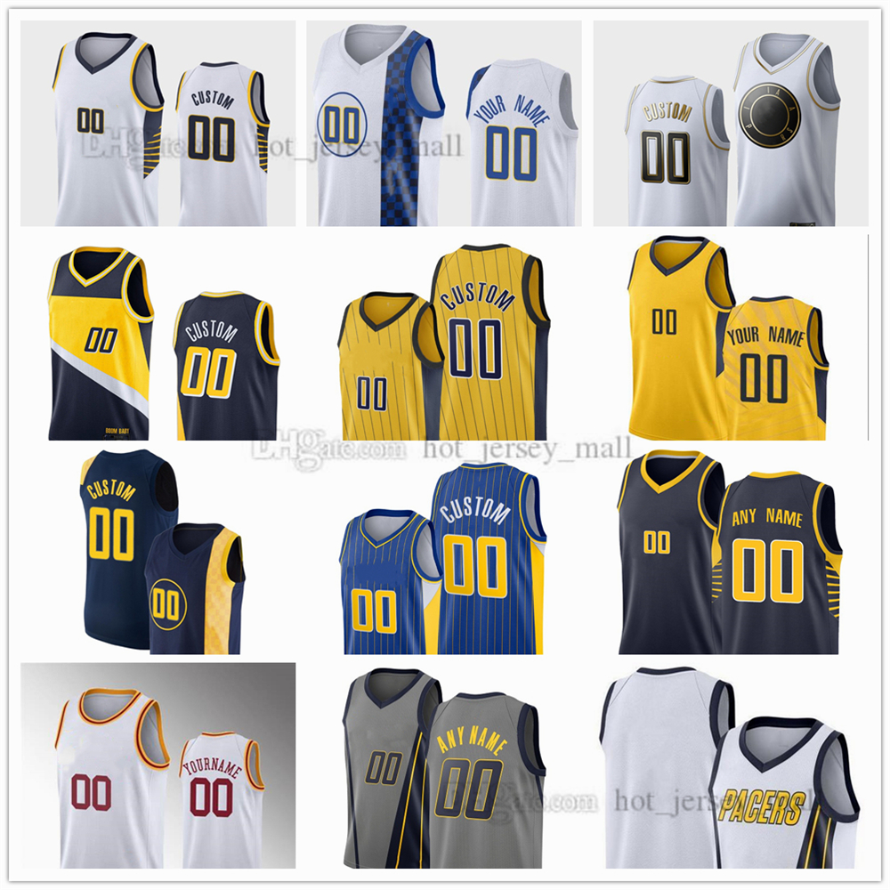 

2022 Basketball Jerseys Indiana ''Pacers''Printed 24 Buddy Hield 33 Myles Turner Daniel Theis 9 T.J. McConnell 0 Tyrese Haliburton Craig Duarte Nesmith Custom, Yellow