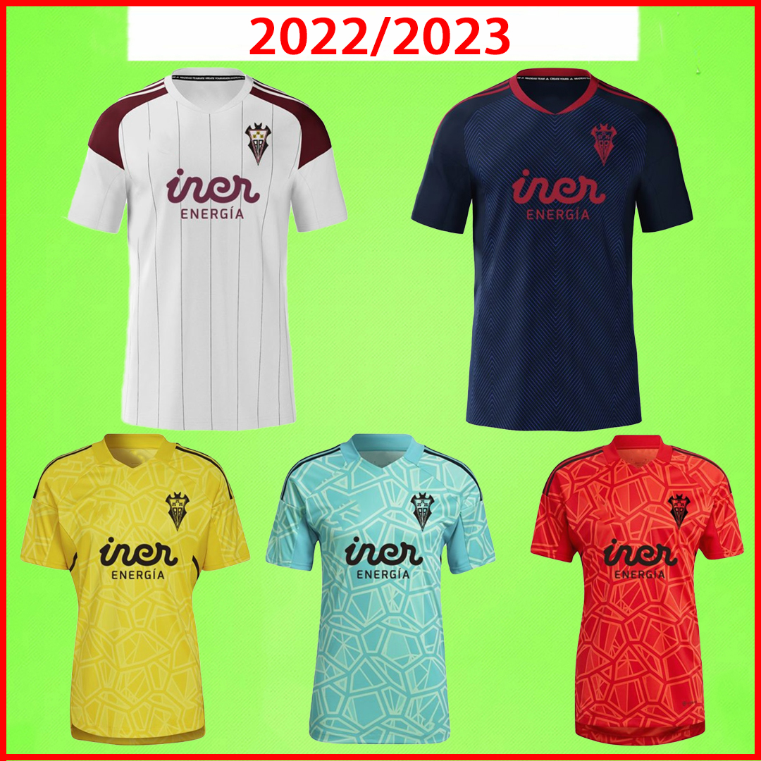 

22 23 Albacete Balompie soccer jersey home away third 2022 2023 Manu Fuster Jonathan Dubasin Fran alvarez Flavien Boyomo Riki Rodriguez football shirts -2XL, 22/23 home