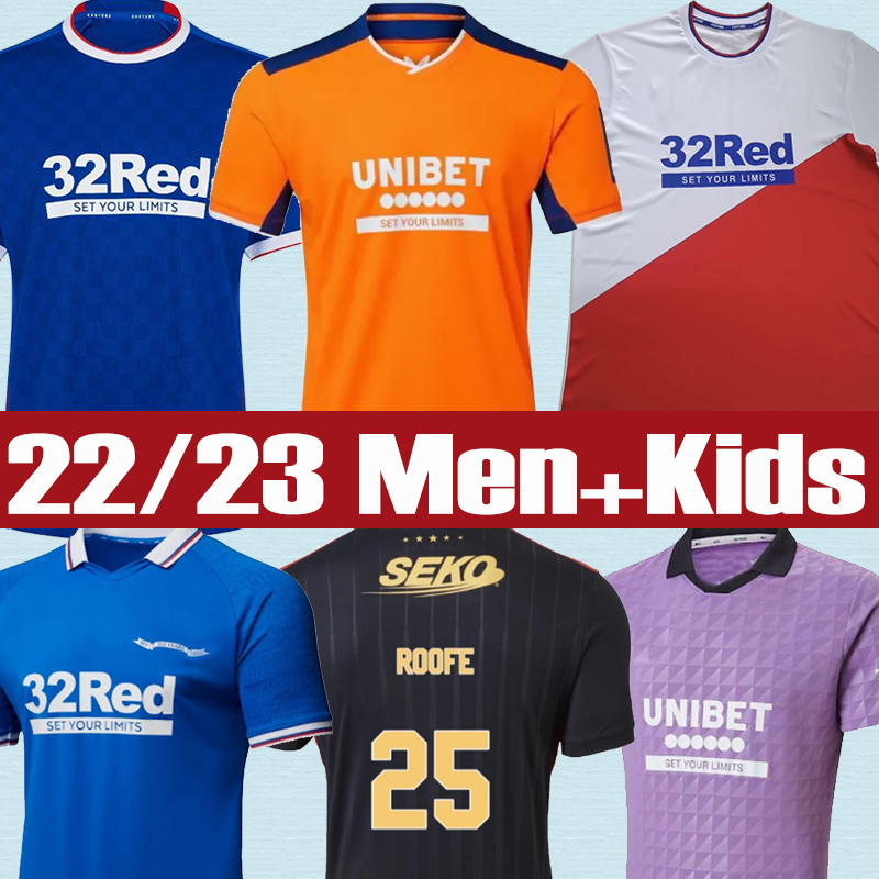 

22 23 Rangers fc third Soccer Jerseys cup league final BUDAPEST SpecialRAMSEY Sakala Glasgow 2022 2023 Football Shirt ROOFE MORELOS AMAD TAVERNIER men kids, 22 23 3rd kids