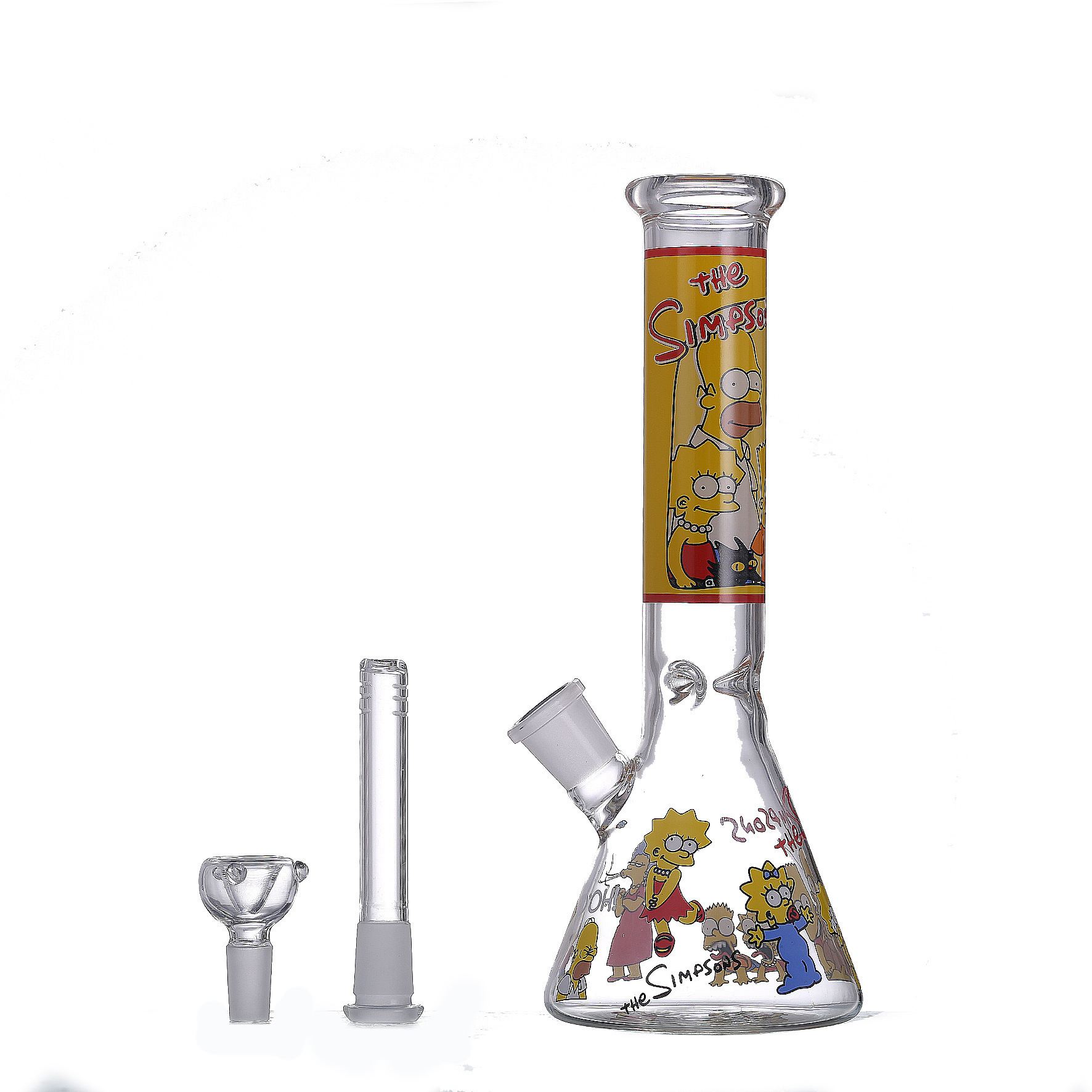 

Hookah Beaker Bongs 4mm thick 9.8inches catcher glass bong water pipe mini bubbler
