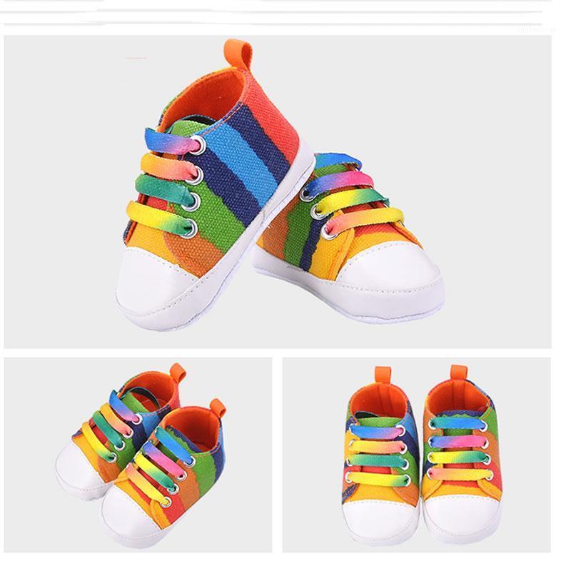 

First Walkers Born Baby Boy Shoes Cartoon Explosions Infantil Rainbow Children Canvas Girls Soft Bottom, Black squares