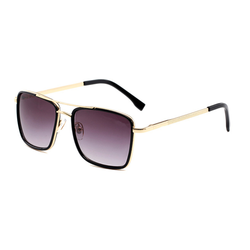 

Designer Man Sunglasses Metal Frame Square Driving Sun Glasses For Men Uv Protection Driver Eyeglasses With Box