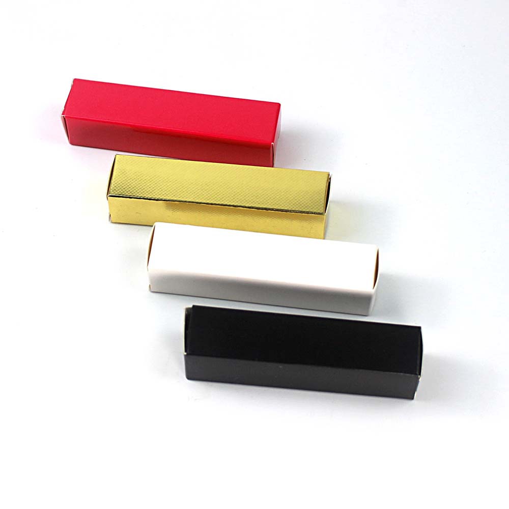 

Lip gloss tube Paper box glaze hose pink packing carton Cosmetics eyeliner pencil mascara empty Package case small long thin boxes customized 24*24*100mm