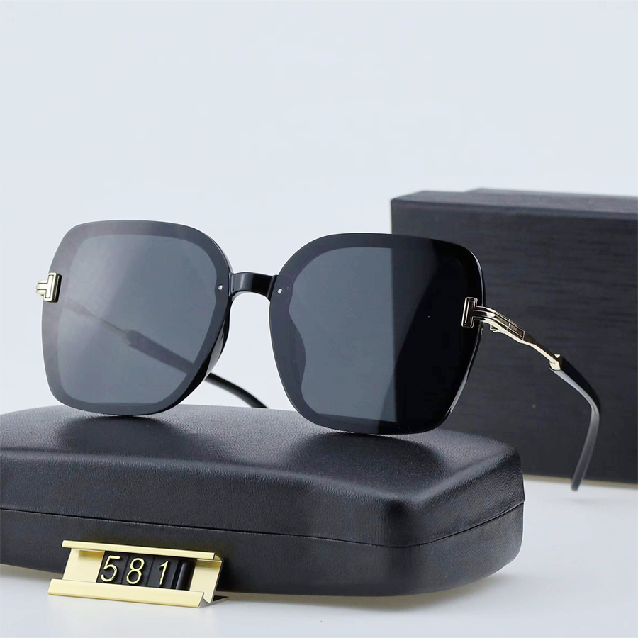 Lunettes de soleil de mode de créateurs hommes femmes UV400 verres à grand cadre Polaroid Lens Perymes de haute qualité