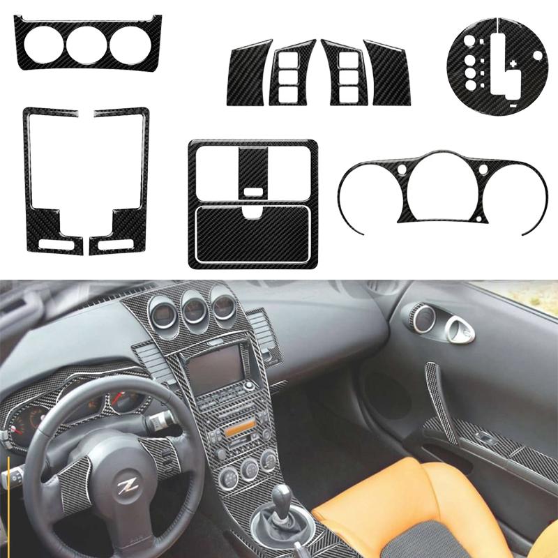 

Other Interior Accessories For 350Z 2003-2009 Steering Wheel Panel Air Conditioning Outlets Gear Shift Tachometer Trim Decorative StickerOth