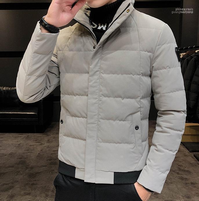 

Stand Collar Cotton-padded Jacket Men Winter Mens Coat M1301 Phin22, M130 black