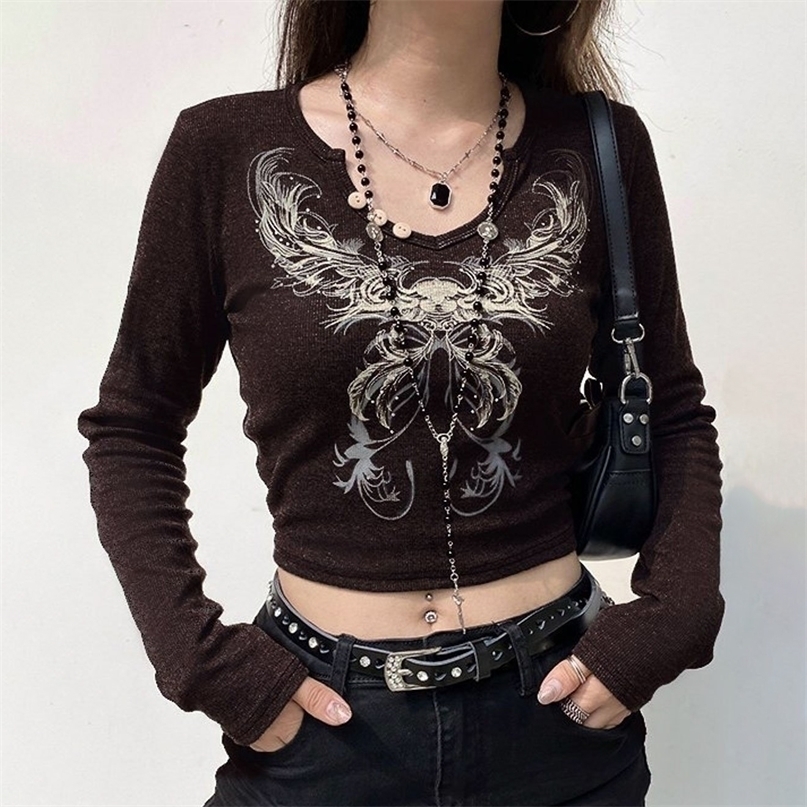 

Fashion Slim Y2K Women's T-shirt Casual Long Sleeve Crop Tops Basic Female Clothing High Street Plain Autumn Women Shirts 220402, Gray