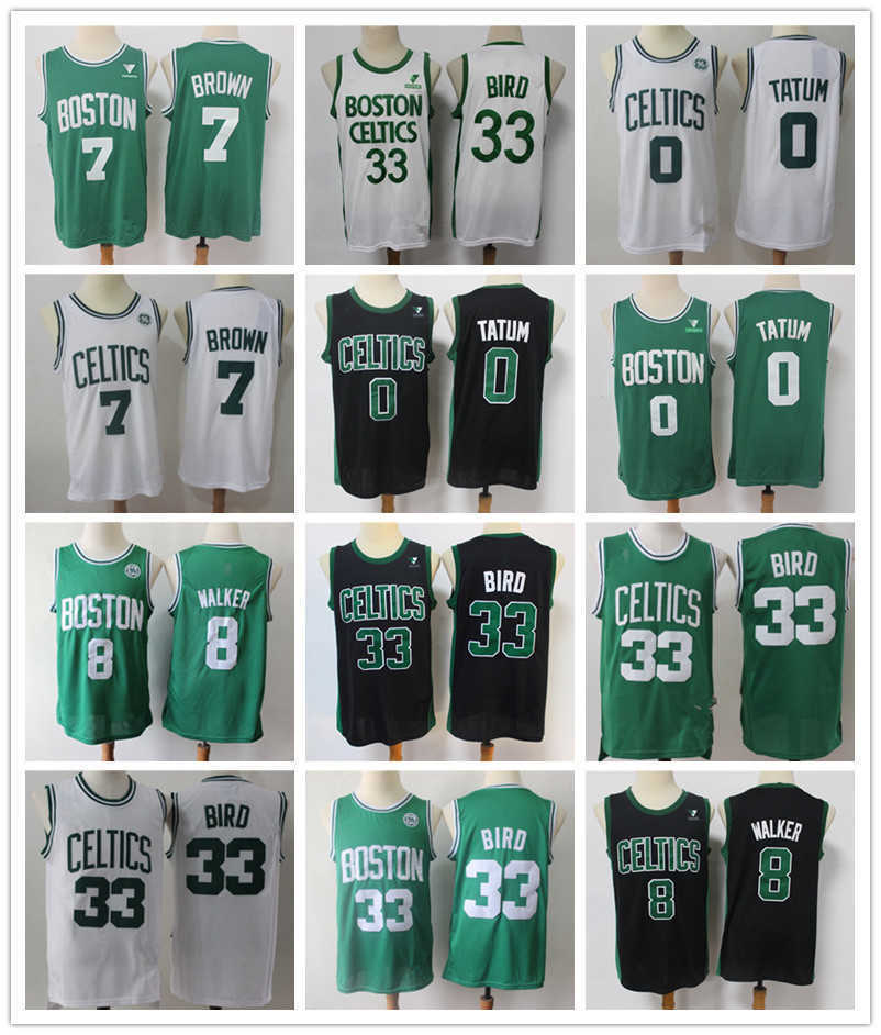 

Boston''Celtics''MEN jersey Larry 33 Bird Kemba 8 Walker Jayson 0 Tatum Jaylen 7 Brown Basketball Shorts Basketball Jersey Black, Color