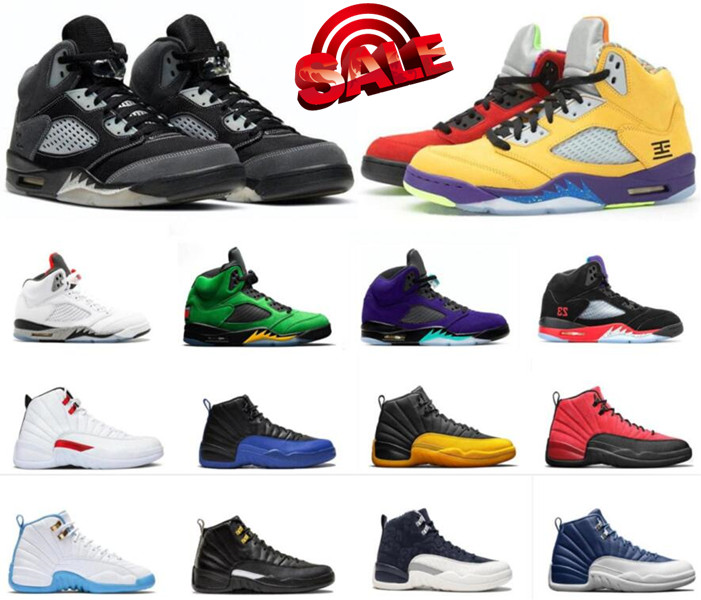 

University blue 12 mens basketball shoes 12s twist utility royalty Bordeaux Taxi Fiba indigo Black Dark Concord international sports sneakers 5 5s Basketball Shoe, 26