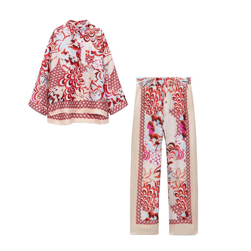 

Women's Two Piece Pants Women Summer's Suits Blouse Shirt Wide Leg High Waist Fashion Female Srousers Sets, Shorts