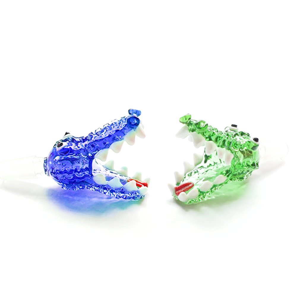 

Crocodile Big Mouth Style 14mm 19mm Male Glass Bong Bowls Water Bowl for Oil Rig Smoking Hand Pipes Bongs