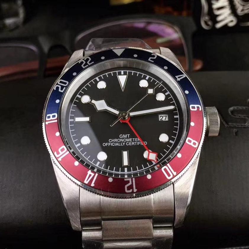 

Quality GMT Wristwatches Montres De Luxo Stainless Steel Automatic Mechanical Men Mens Sport Watch Watches2329, Box