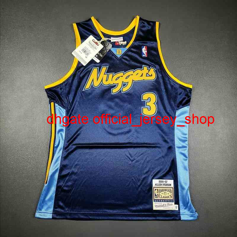

Allen Iverson Mitchell & Ness 06 07 Nugget Jersey Men's Basketball Jerseys Tall fat Man Big, With pictures