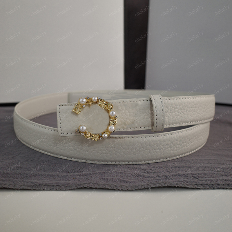 

Designer Belts For Mens Womens Genuine Leather Fashion Letter Pearl Buckle Waistband Luxury Brand Woman Cowskin Girdle 3 Colors, Free