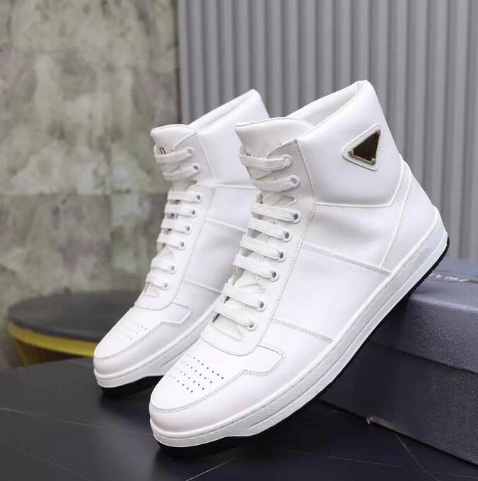 

Top Luxury Brand High-top Sneakers Shoes Men Casual Walking America's Cup Sports Fabric Patent Leather Sport Outdoor high top sneaker Designer Trainers with box