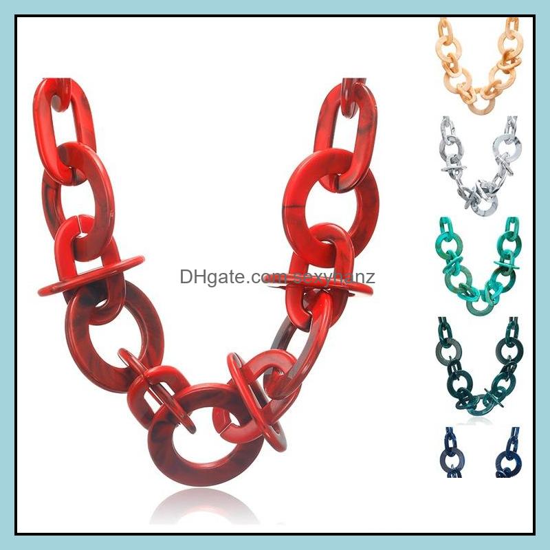 

Other Necklaces Pendants Jewelry Acrylic Ring Chains Bohemian Style Acetate Fiber Splicing Accessories Assembly Necklace Temperament Water