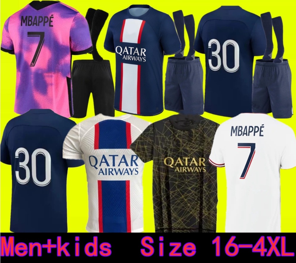 

adults and kids 22 23 MBAPPE soccer jerseys 2022 2023 DI MARIA WIJNALDUM SERGIO RAMOS HAKIMI fourth Maillots de football kit ICARDI VERRATTI third 4TH shirt PsGs, 21/22 home