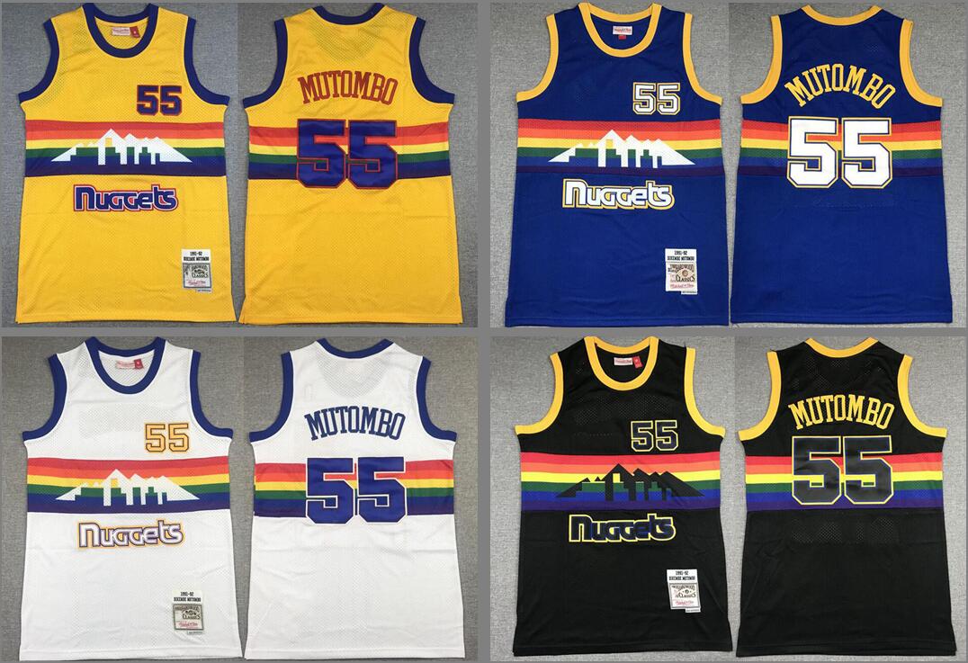 

Hot basketball jerseys Dikembe Mutombo jersey, With logo