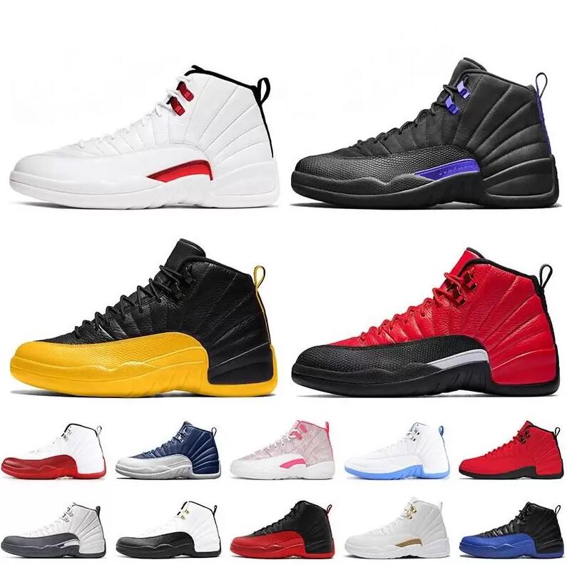 

With Box Pink 12 12s Basketball Shoes Twist University Yellow Gold Jumpman Indigo Reverse Flu Gam Mens Trainers Women Sports Sneakers, 17