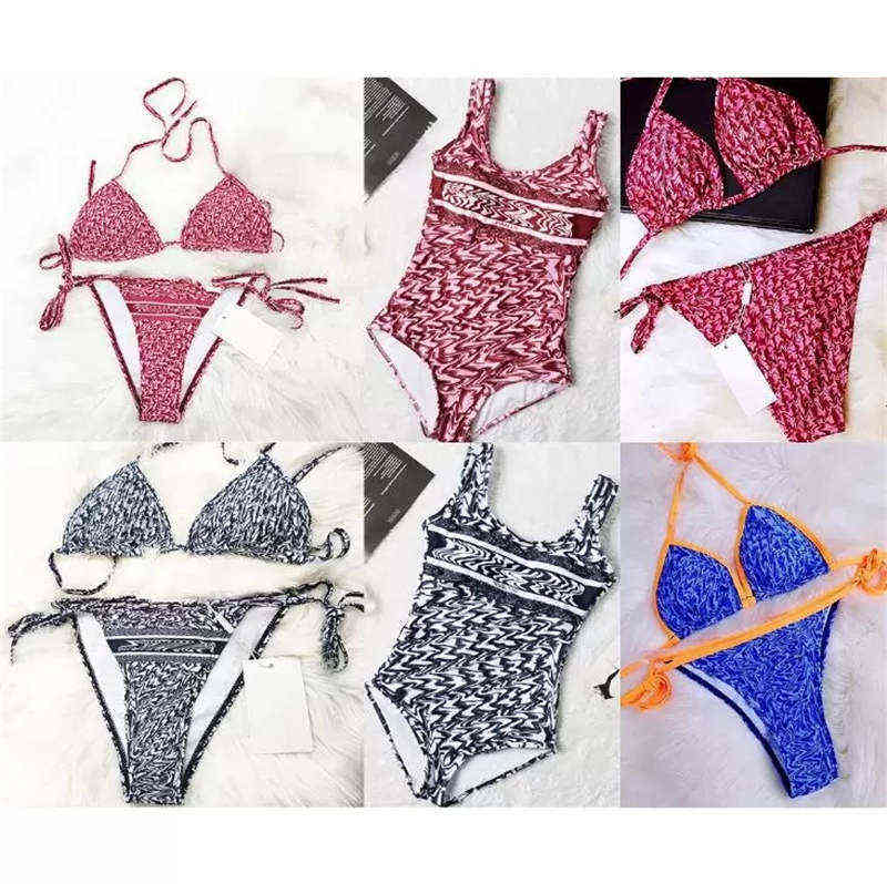 

Women Sexy One Piece Swimsuits Bikini Set Multicolors Summer Beach Bathing Suits Girl Swimwear Tankinis Woman Designer Lace Up Bikinis