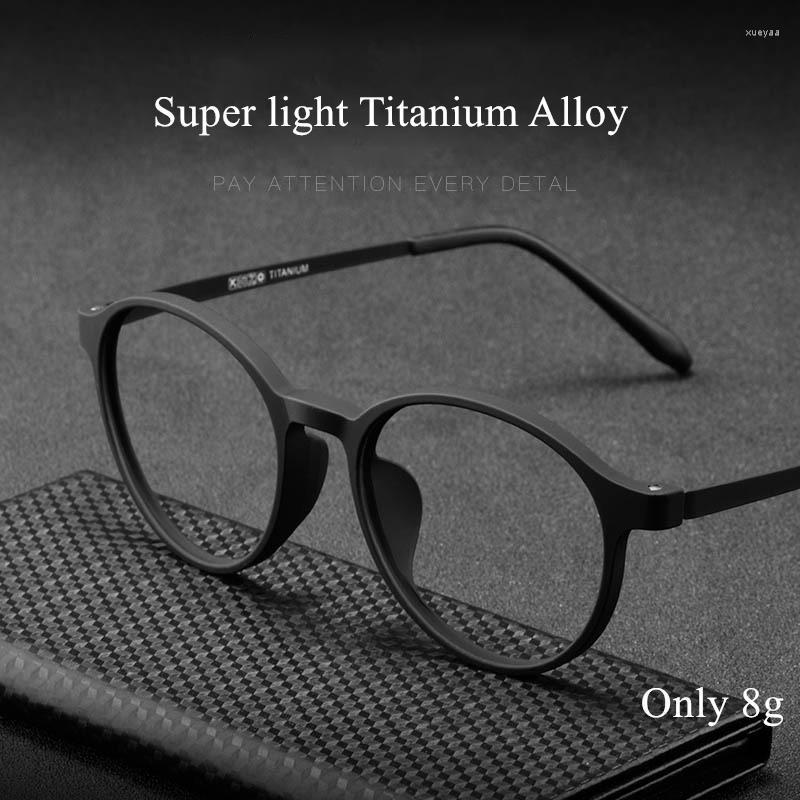 

Fashion Sunglasses Frames Women Retro Round Glasses Frame Ultralight Titanium Alloy Men Myopia Optical Prescription Eyeglasses FrameFashion