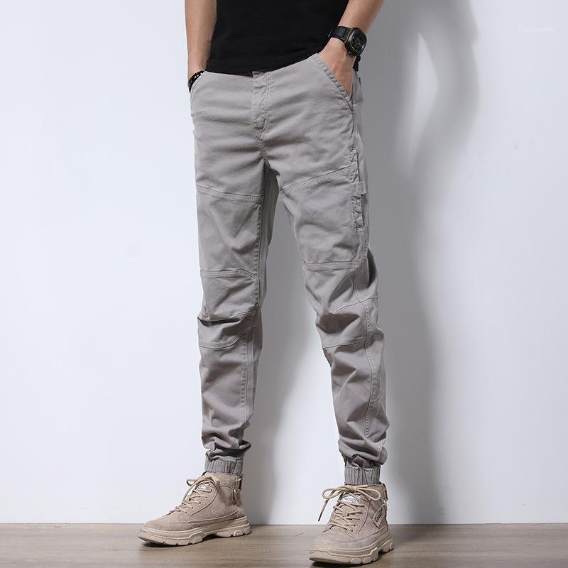 Men's Jeans European American Street Fashion Men Slim Fit Spliced Designer Casual Cargo Pants Overalls Hip Hop Joggers TrousersMen's