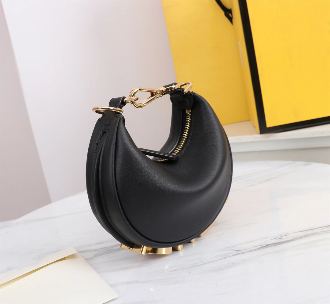 

Designer top brand handbags shoulder bags hand canvas leather crescent luxury rack zipper mouth classic fashion