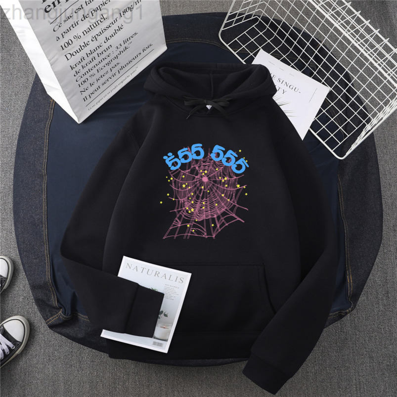 

22SS Designer 555 Spider Web Print Sp5der Mens Hoodies Womens Sweatshirts Designer Hoodie Set head Hip hop high quality comfortable, No sale