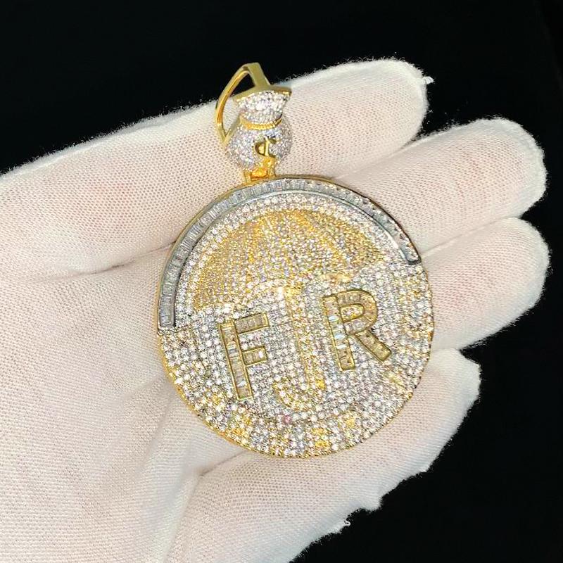 Chains Iced Out Bling 5A Cubic Zirconia CZ Men Boy Hip Hop Two Tone Jewelry Money Dollar Umbrella Forever Rich Letter Pendant NecklacesChain