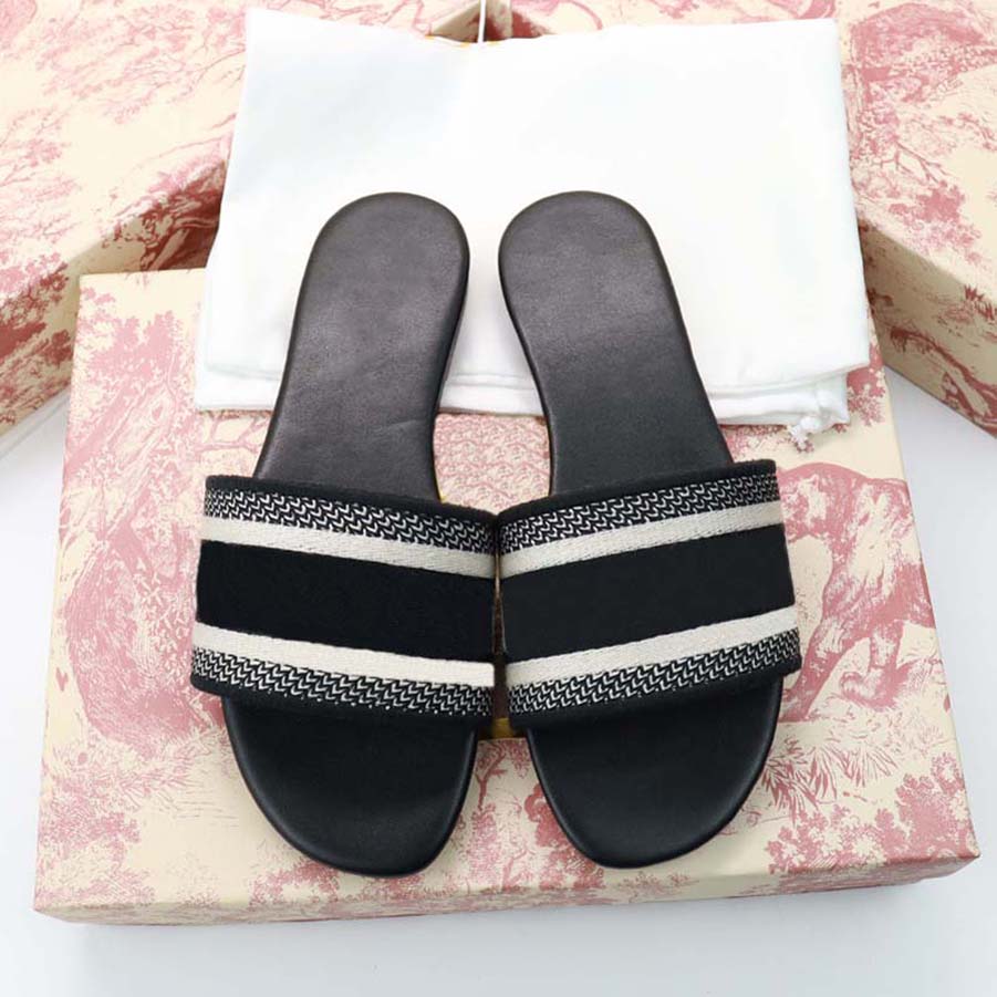

Classics sandals Fashion Designer Slippers slides Floral brocade Gear bottoms Flip Flops women shoes striped Beach causal slipper 07, #34