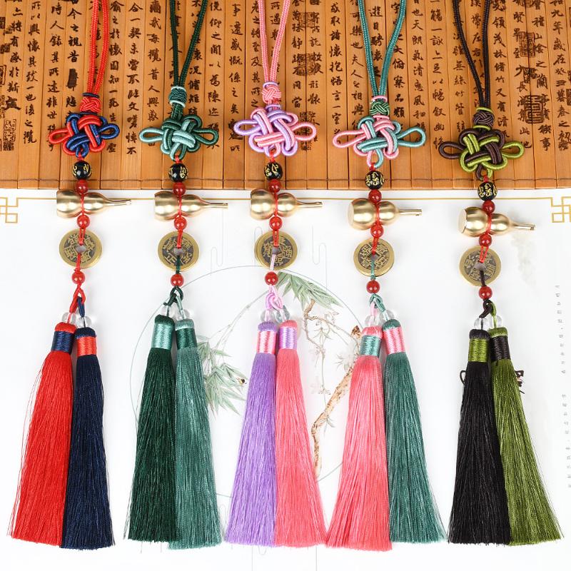 

Interior Decorations Car Decoration Pendant Retro Chinese Knot Tassel Gourd Accessories Suspension 2022Interior