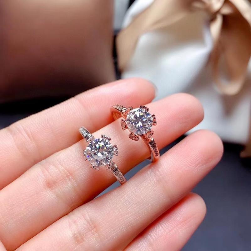 

Cluster Rings Moissanite Ring For Women Jewelry Engagement Wedding 925 Silver Birthday Gift Sales With Clearance SaleCluster