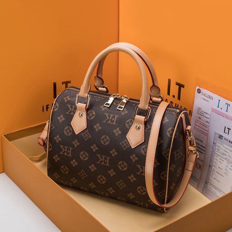 

Fashion Tote Designers Evening Bags Women Messenger Travel bag Classic Style bags Shoulder Lady Totes handbags 30cm With key lock Speedy Handbag, White grid