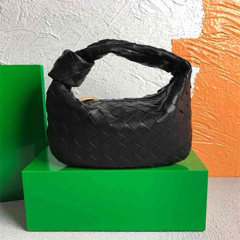 

Generation Venetas Designer Bottegas Handbags Jodie Woven Women's Bag Square Bottom Napa Sheepskin Knotted Round Underarm Hobo Arc Handbag, Oil painting blue