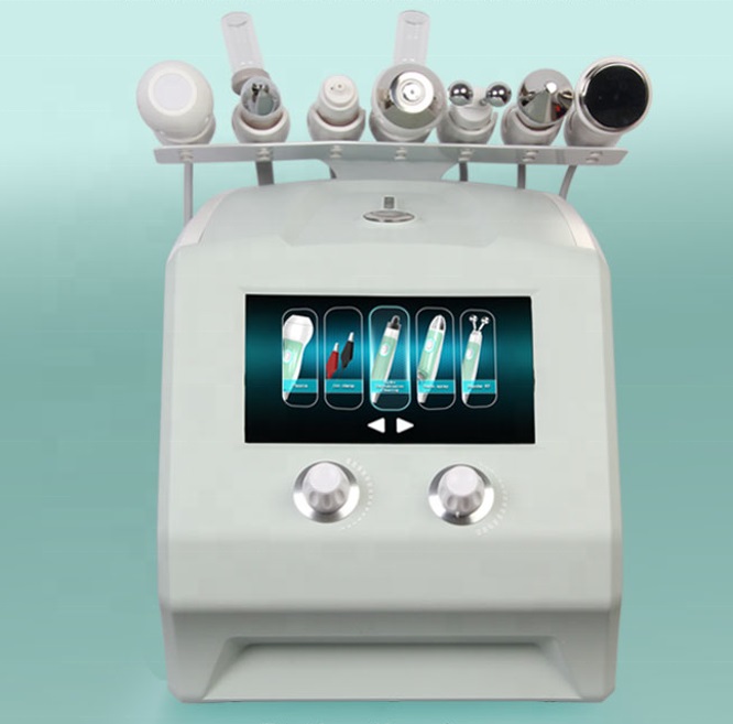 

New design 8 in 1 water microdermabrasion oxygen bubble plasma and lon mesotherapy machine ultrasonic handles ion mesotherapy radio frequency for skin lifting
