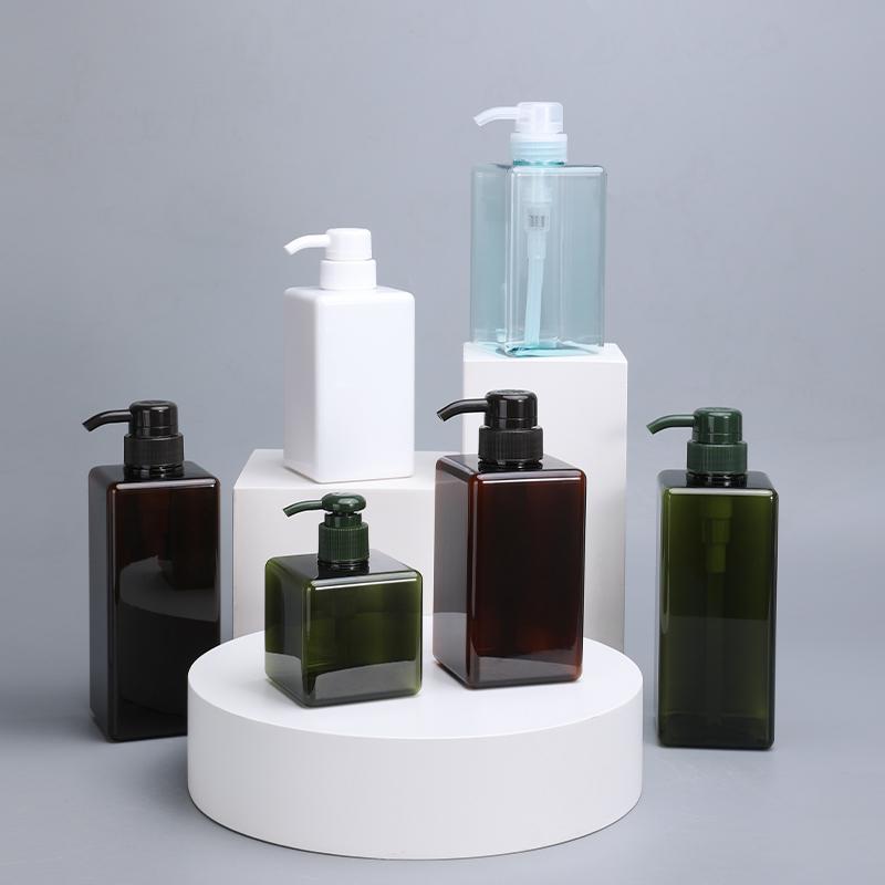 

Storage Bottles & Jars High Quality Empty Square Pump Bottle Essential Oil Soap Lotion Shampoo Container Refillable 250ml/450ml/650ml