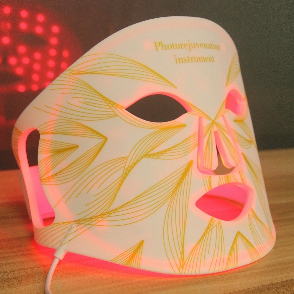 

2022 New Arrival red led light therapy infrared flexible soft mask silicone 4 color led therapic anti aging advanced photon masks