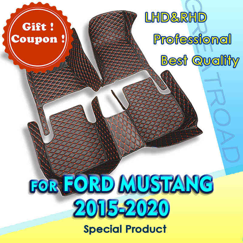 

Car floor mats for Ford Mustang 2015 2016 2017 2018 2019 2020 Custom auto foot Pads automobile carpet cover interior accessories H220415