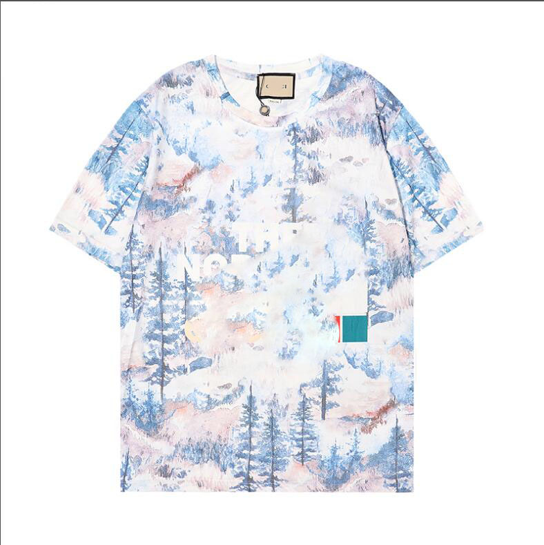 

2021 Fashion T Shirts For Men Tops Letter Joint printing Mens Womens Clothing Short Sleeved Tshirt M-3XL, Multi