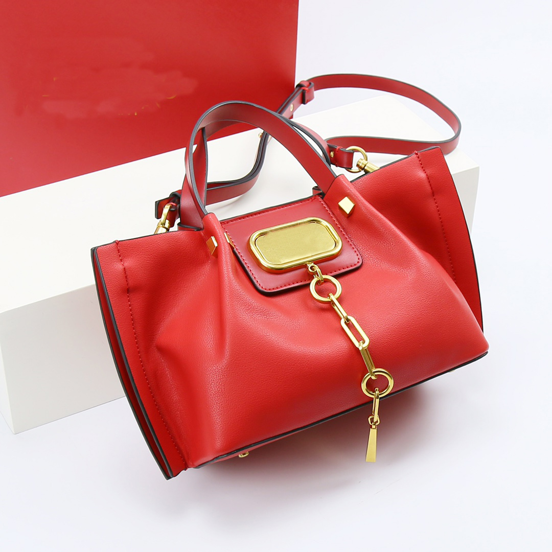 

Wholesale fashion women Tote Bag high quality leather large capacity retro metal accessories multifunctional handbag, White